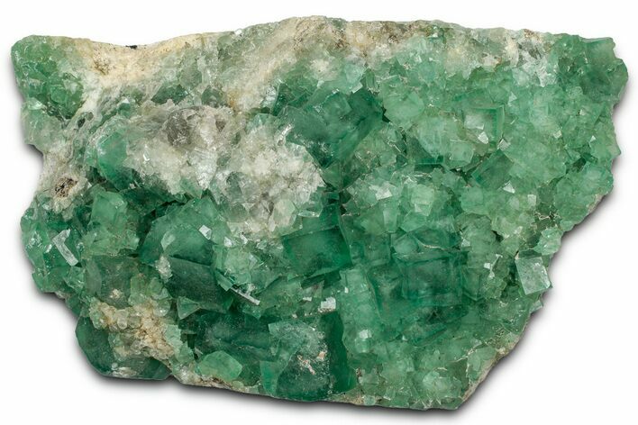 Green Fluorescent Cubic Fluorite Crystals - Madagascar #358907